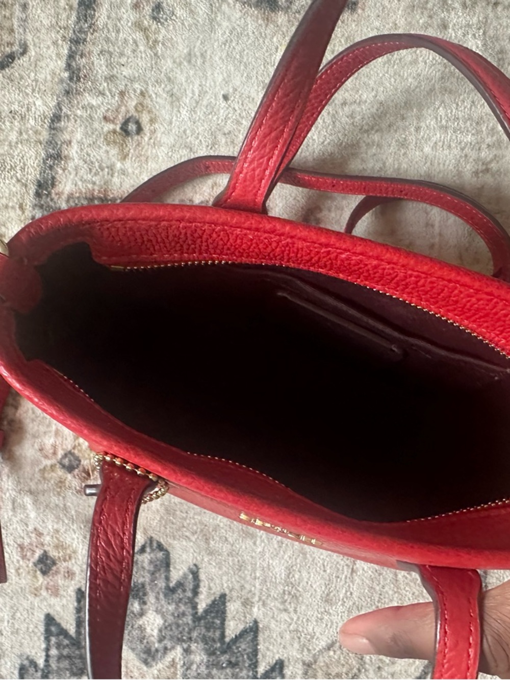 Coach Mini City Tote Red - Picture 2 of 4